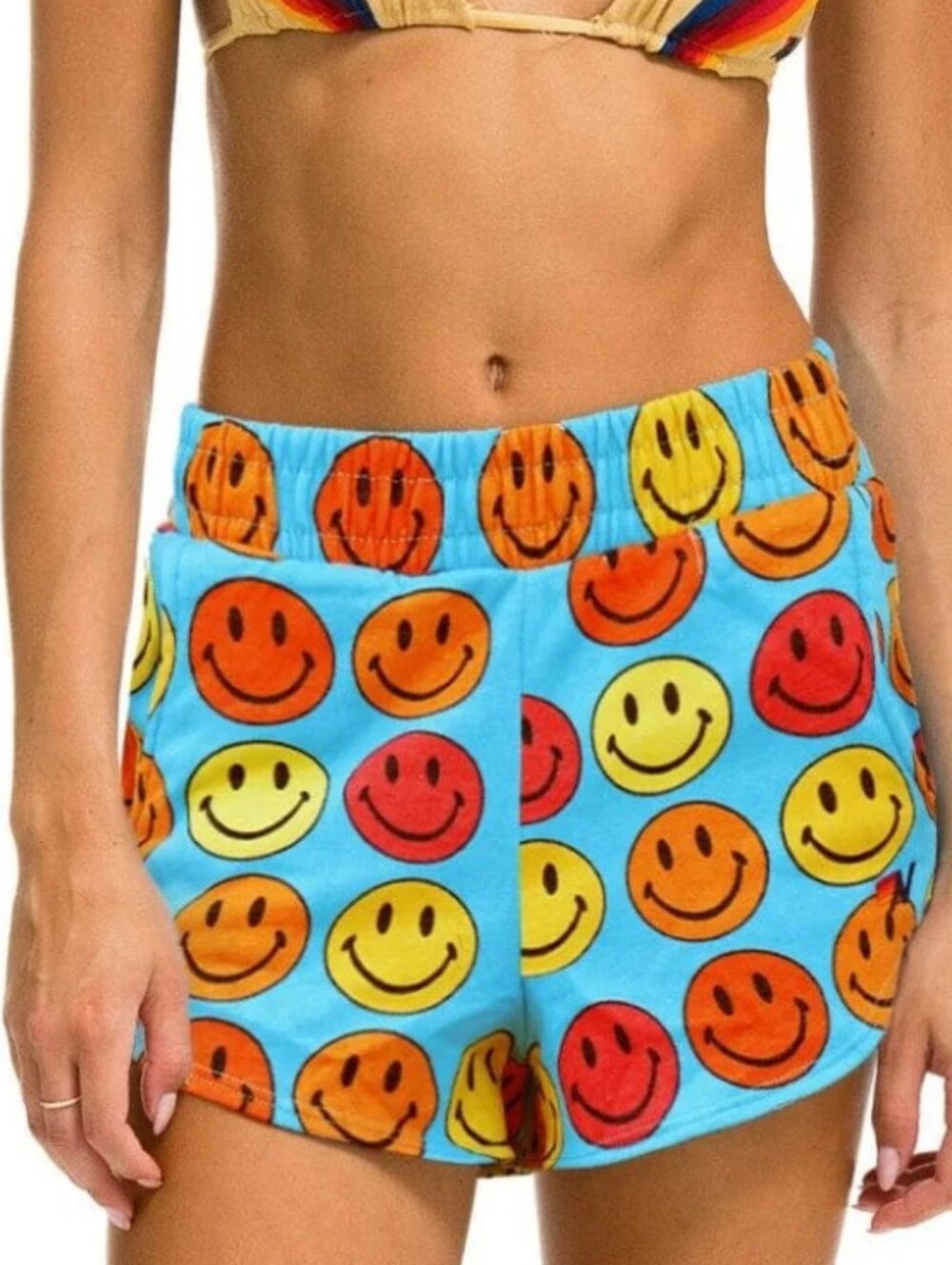 Aviator Nation Smiley Bingo Lounger Short Sky NWT